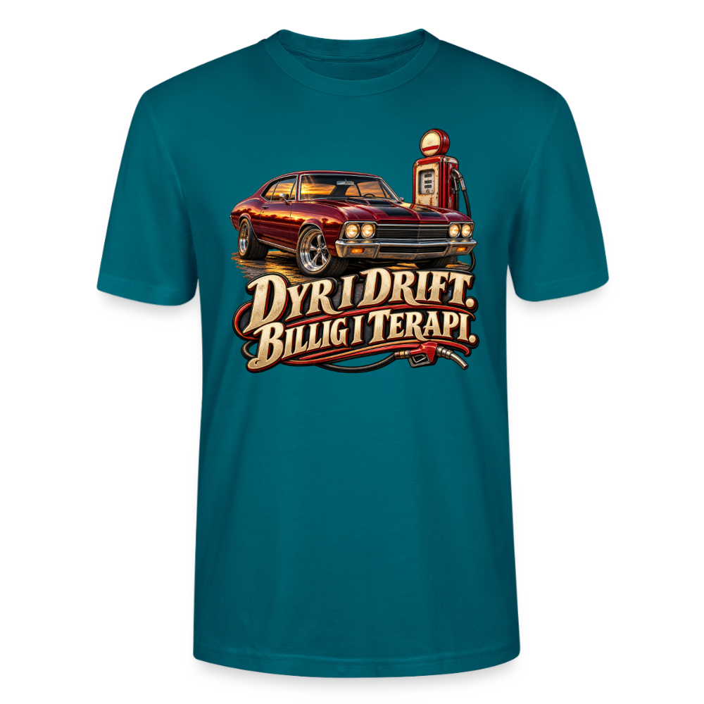 CityShirts - T-shirt - Dyr i drift. Billig i terapi. – V8 - CS029 - havblå