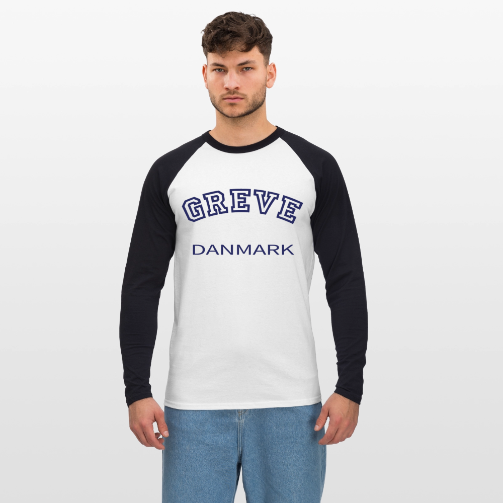 CityShirt - Baseball T-Shirt - Greve - hvid/sort