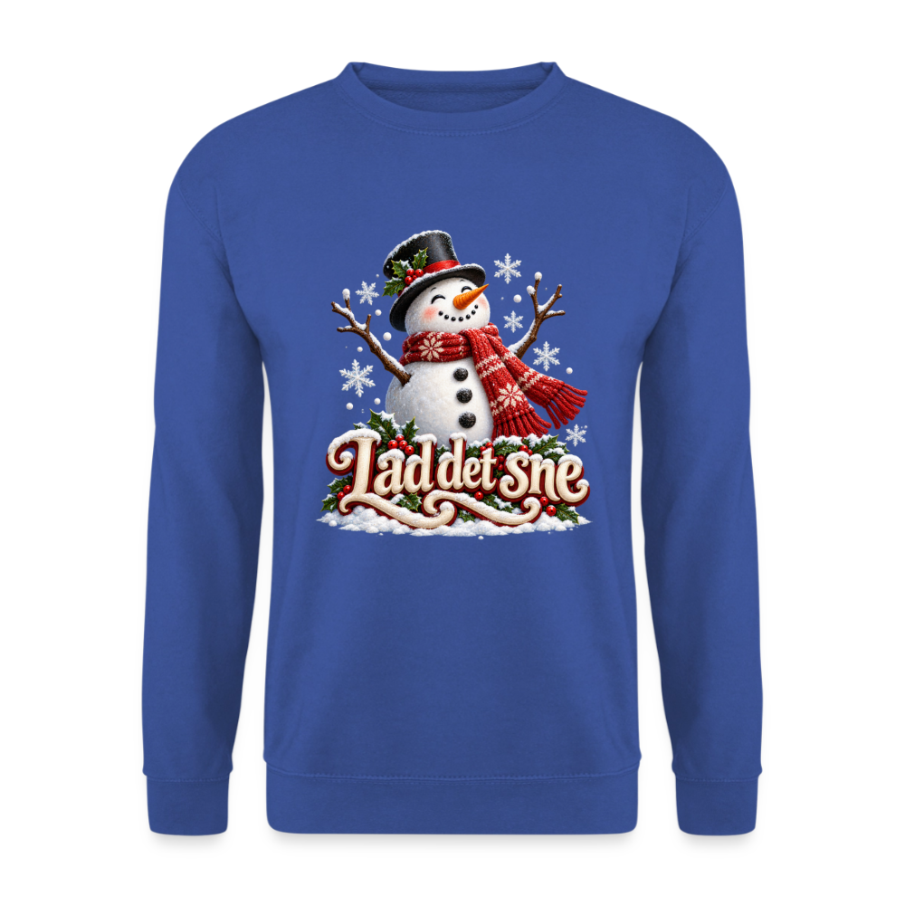CityShirts - Sweatshirt - Lad det sne – snemand - CS064 - kongeblå