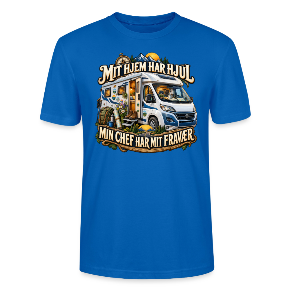 CityShirts - T-shirt - Mit hjem har hjul – Min chef har mit fravær - CS040 - påfugleblå
