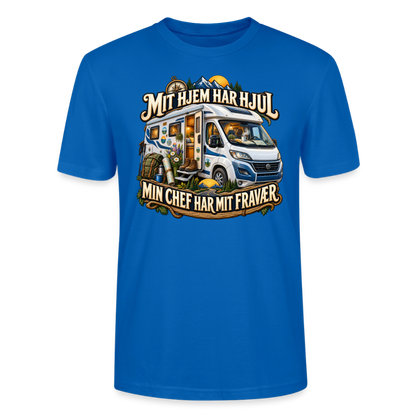 CityShirts - T-shirt - Mit hjem har hjul – Min chef har mit fravær - CS040 - påfugleblå