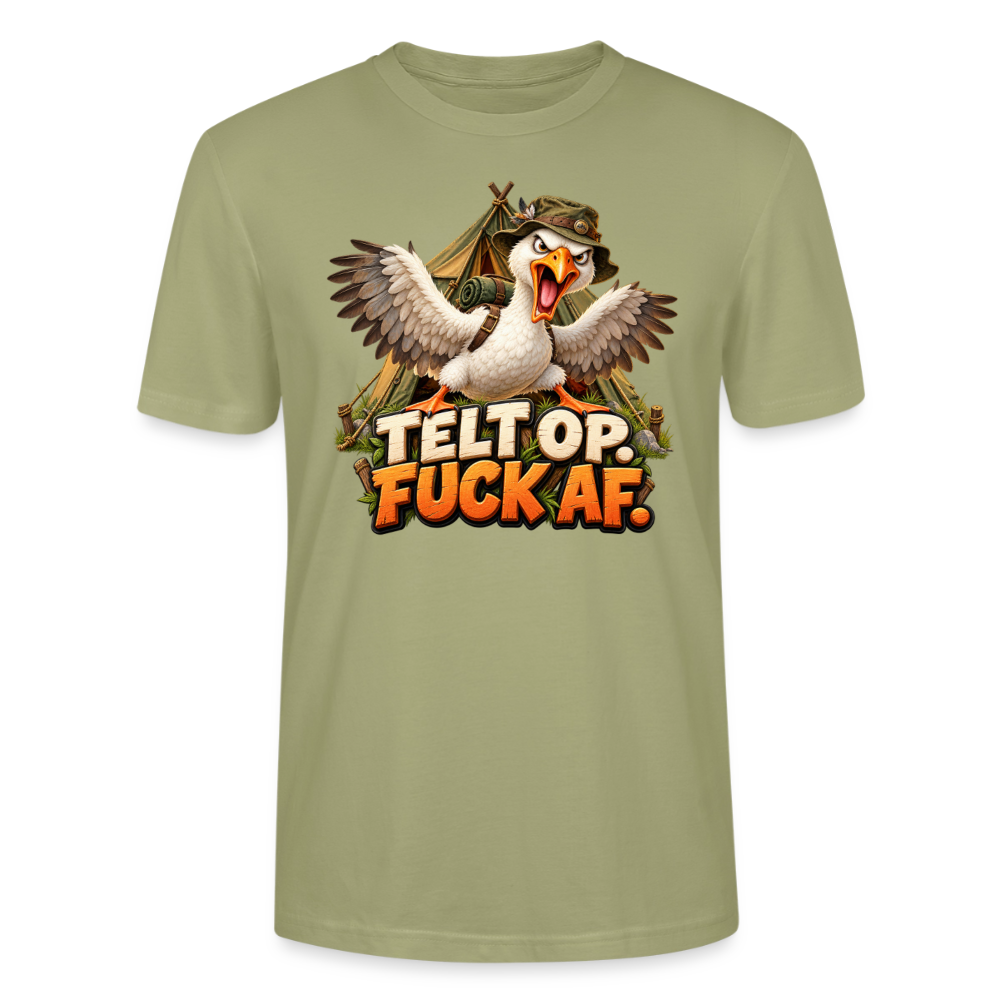 CityShirts - T-shirt - Telt op. Fuck af. - CS037 - grågrøn