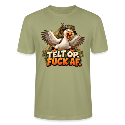 CityShirts - T-shirt - Telt op. Fuck af. - CS037 - grågrøn