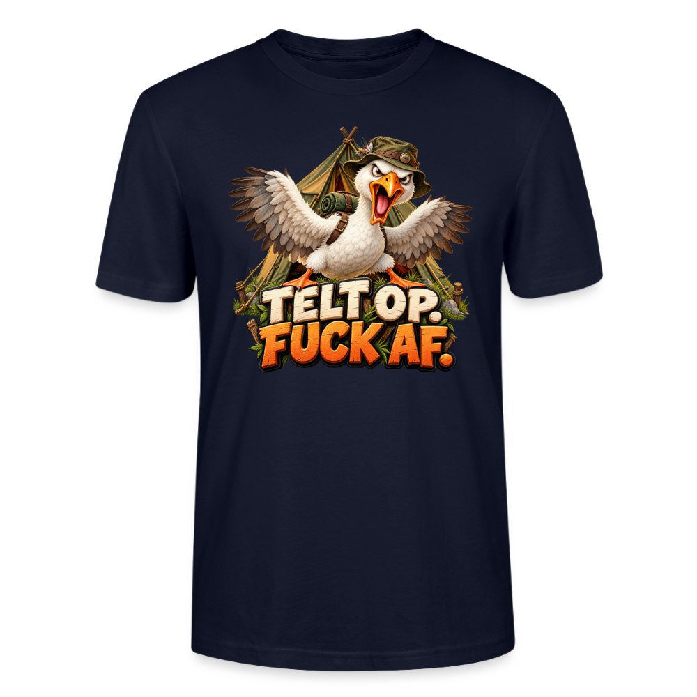 CityShirts - T-shirt - Telt op. Fuck af. - CS037 - marineblå