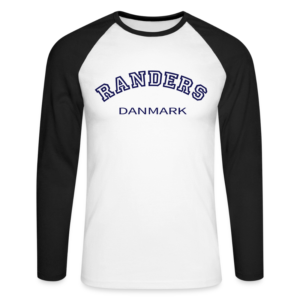 CityShirt - Baseball T-Shirt - Randers - hvid/sort