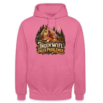 CityShirts - Hoodie - Ingen WiFi. Ingen problemer. - CS036 - pink