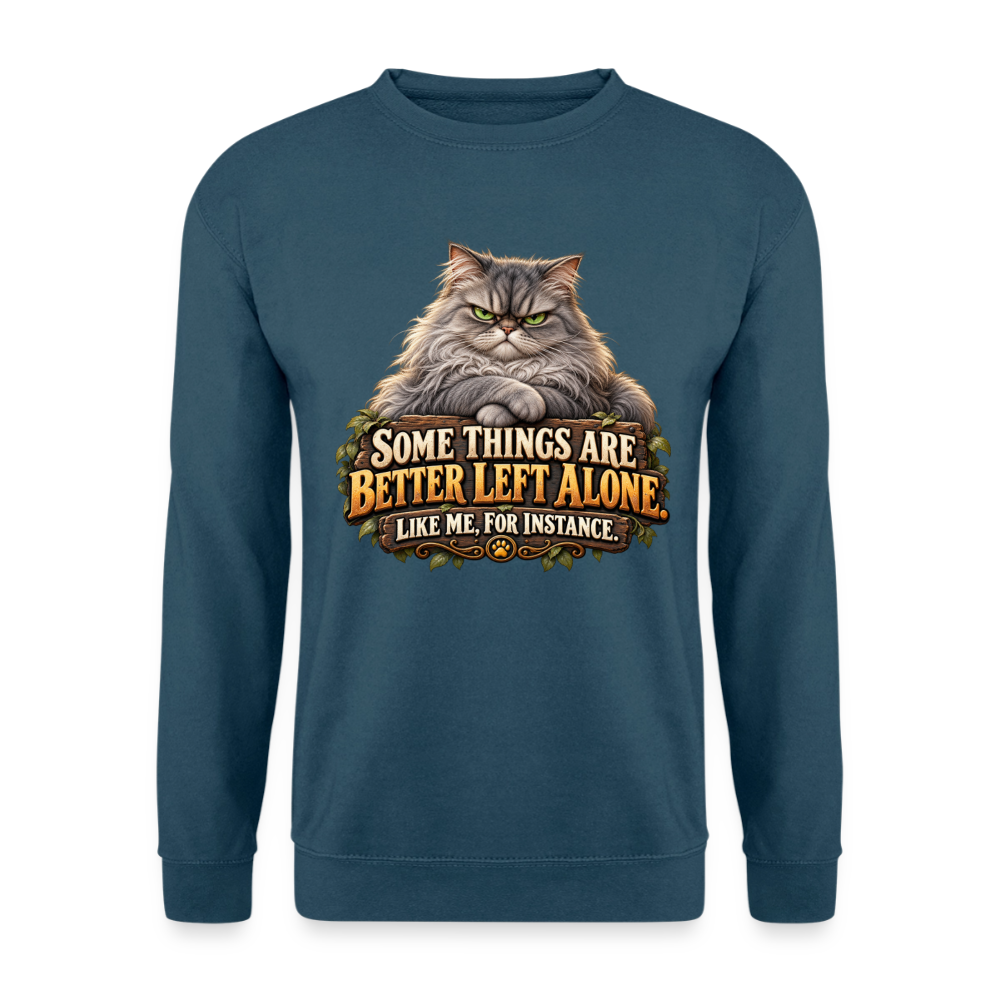 CityShirts - Sweatshirt - Better left alone – Like me, for instance - CS015 - indigoblå