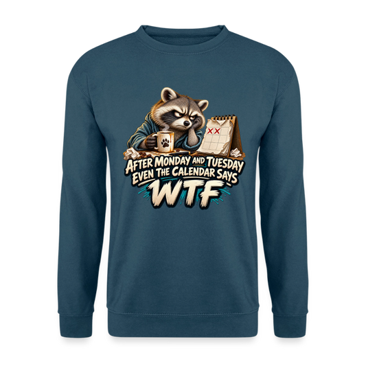 CityShirts - Sweatshirt - Even the calendar says WTF - CS014 - indigoblå