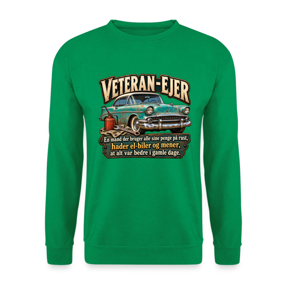 CityShirts - Sweatshirt - Veteran-ejer - CS017 - kelly grøn