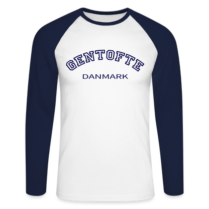 CityShirt - Baseball T-Shirt - Gentofte - hvid/marineblå