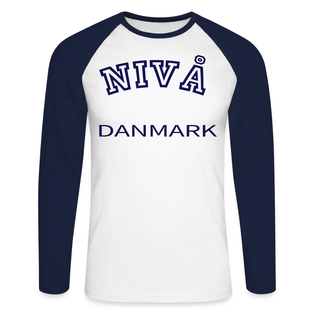 CityShirt - Baseball T-Shirt - Nivå - hvid/marineblå
