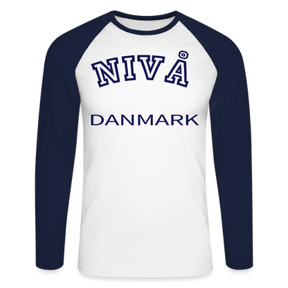 CityShirt - Baseball T-Shirt - Nivå - hvid/marineblå