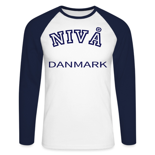 CityShirt - Baseball T-Shirt - Nivå - hvid/marineblå