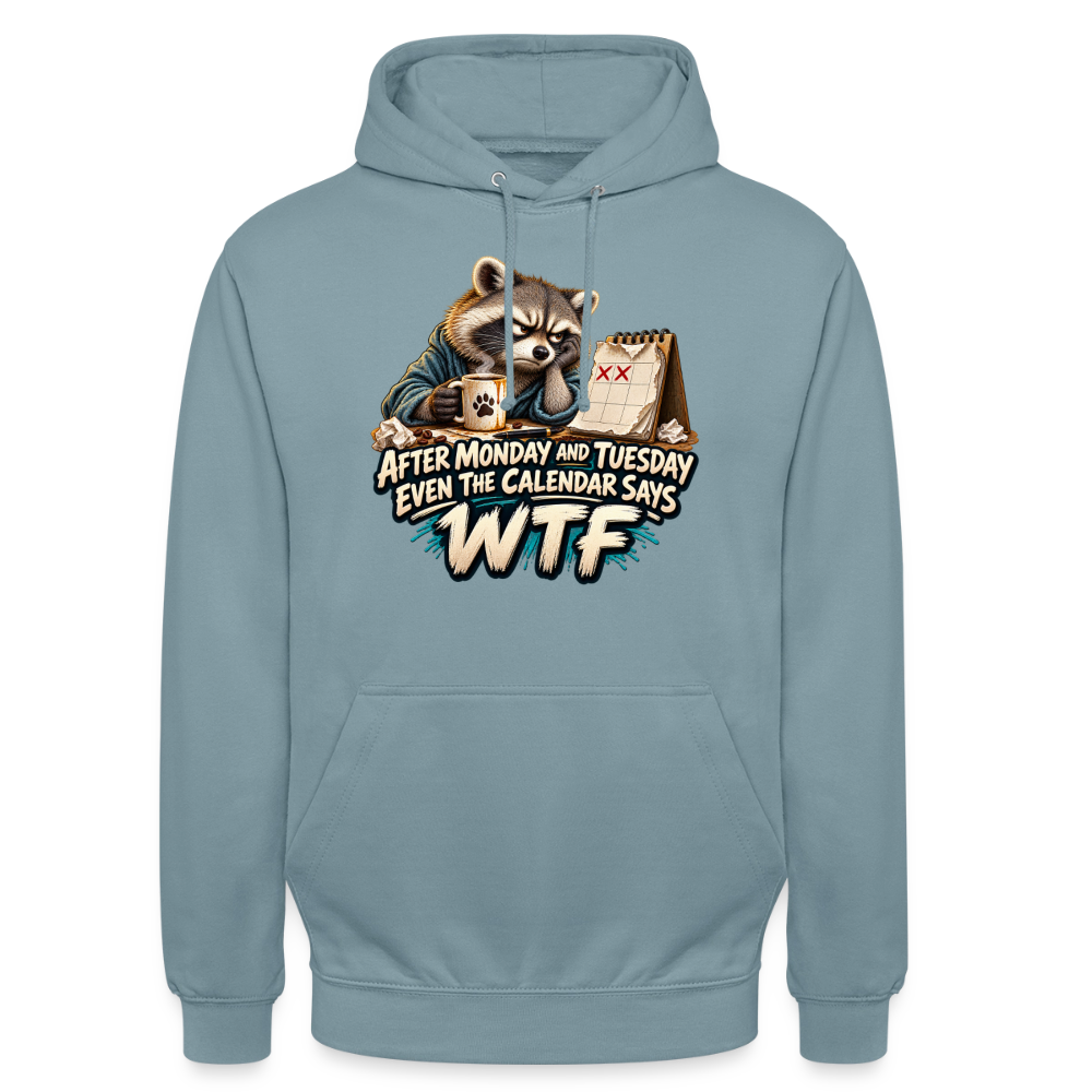 CityShirts - Hoodie - Even the calendar says WTF - CS014 - gråblå