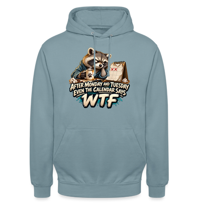 CityShirts - Hoodie - Even the calendar says WTF - CS014 - gråblå