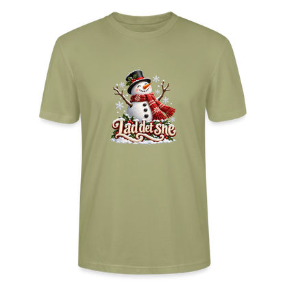 CityShirts - T-shirt - Lad det sne – snemand - CS064 - grågrøn