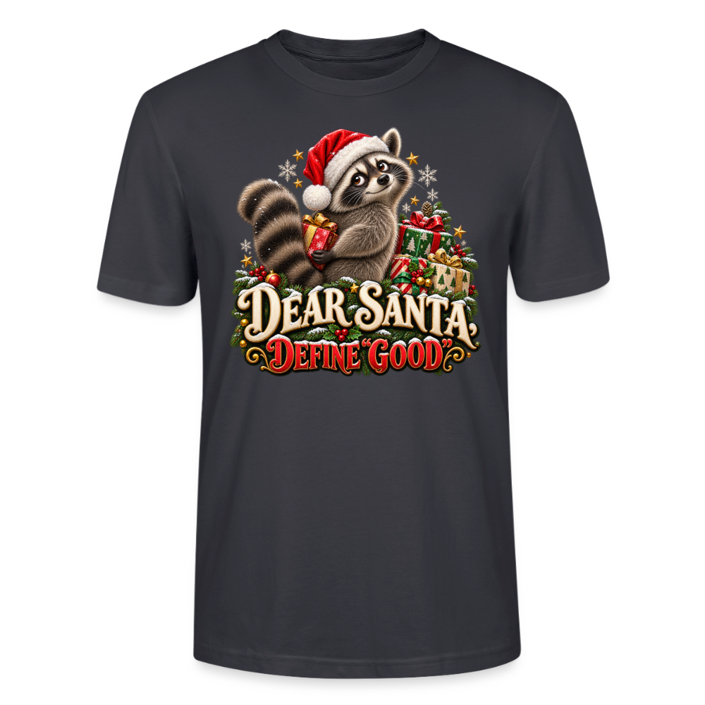 CityShirts - T-shirt - Dear Santa, define good – julevaskebjørn - CS028 - mørk gråblå