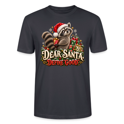 CityShirts - T-shirt - Dear Santa, define good – julevaskebjørn - CS028 - mørk gråblå