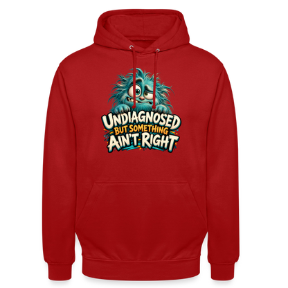 CityShirts - Hoodie - Undiagnosed – But something ain’t right - CS005 - rød