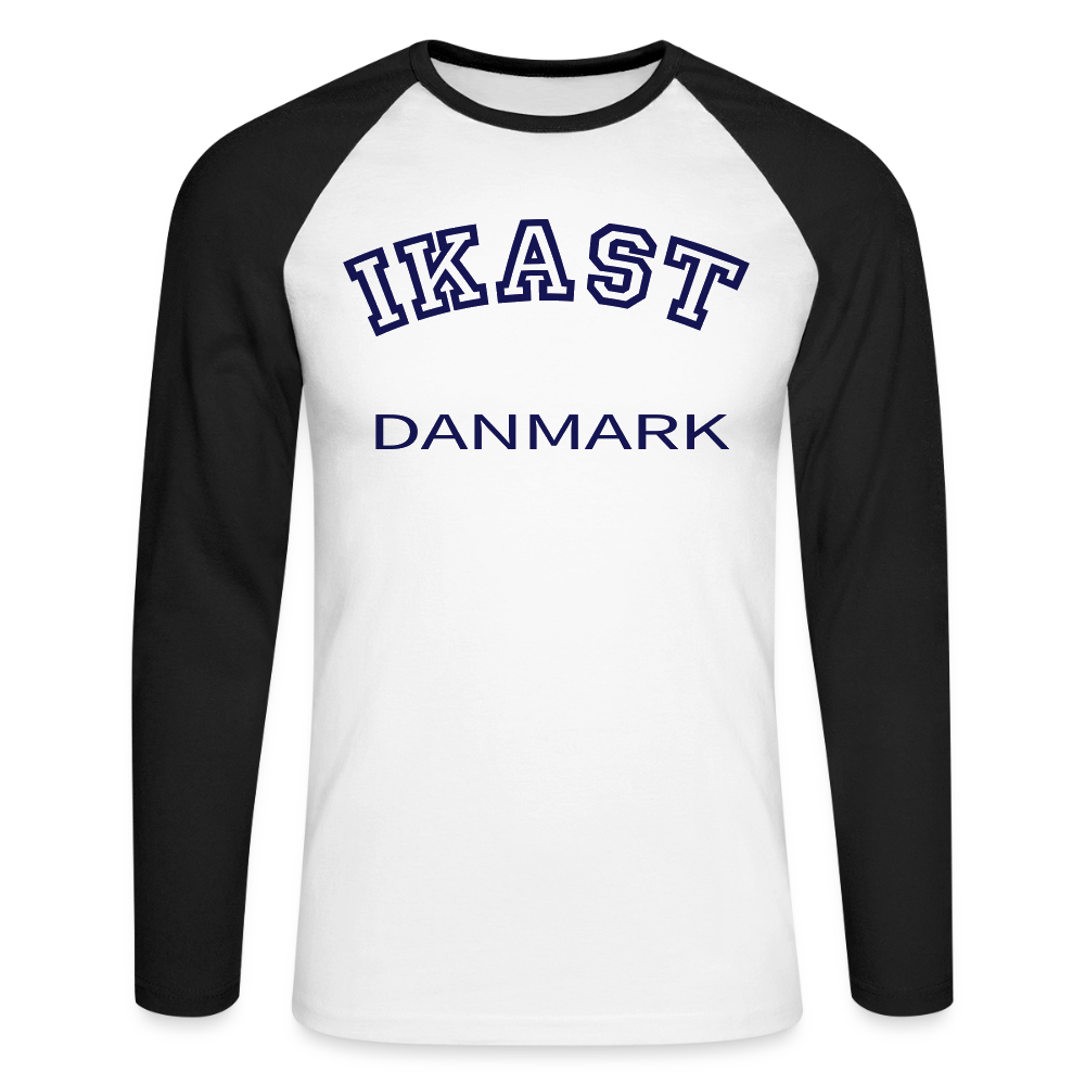 CityShirt - Baseball T-Shirt - Ikast - hvid/sort