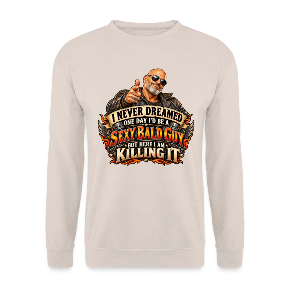 CityShirts - Sweatshirt - Sexy Bald Guy – Killing It - CS008 - sand