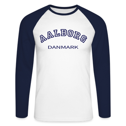 CityShirt - Baseball T-Shirt - Aalborg - hvid/marineblå