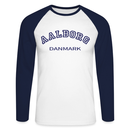 CityShirt - Baseball T-Shirt - Aalborg - hvid/marineblå