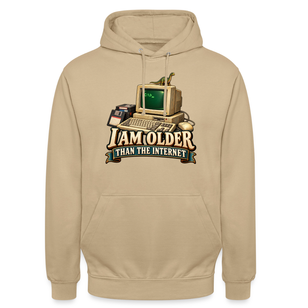 CityShirts - Hoodie - I am older than the internet - CS022 - beige
