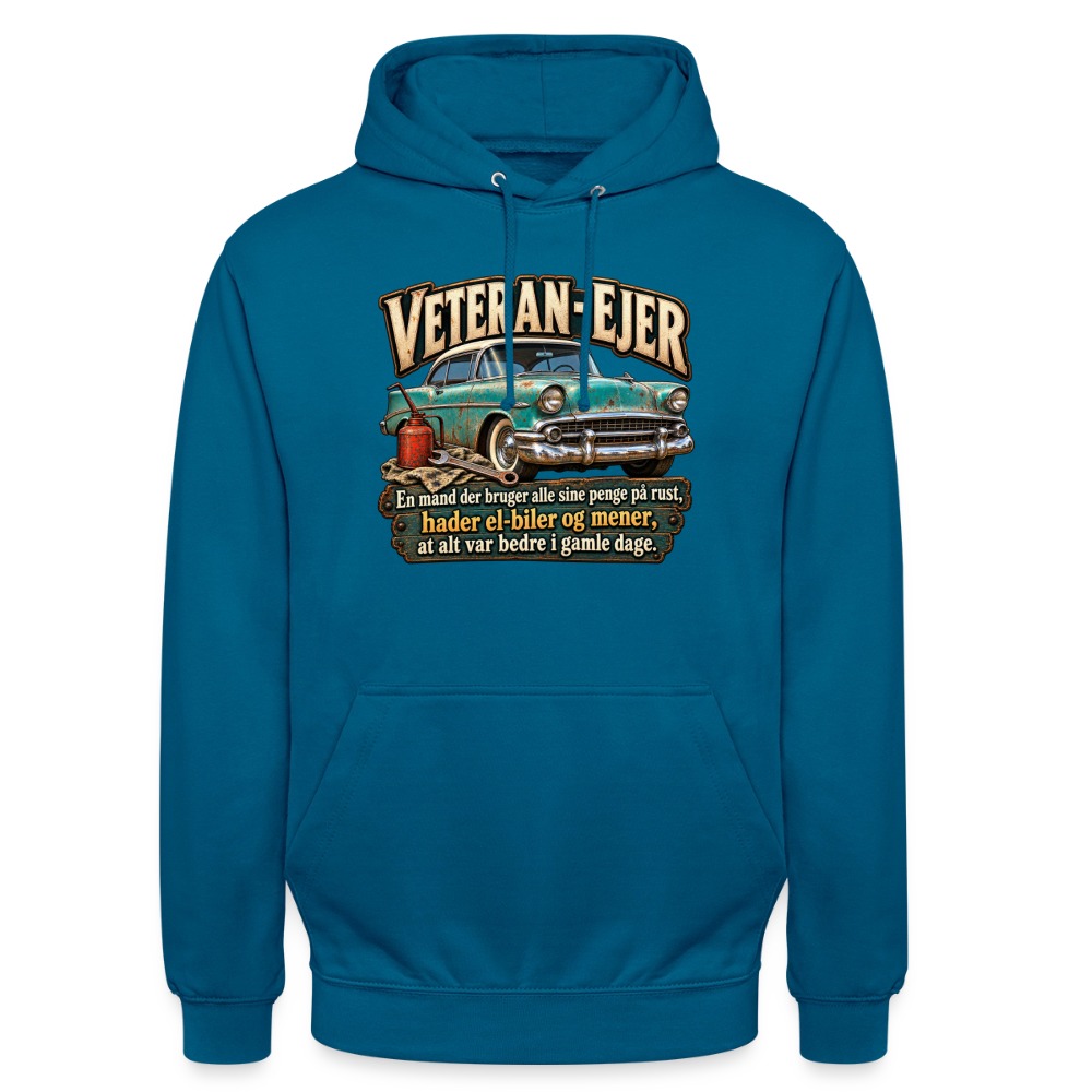 CityShirts - Hoodie - Veteran-ejer - CS017 - dybt havblå 