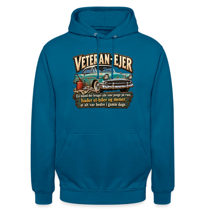 CityShirts - Hoodie - Veteran-ejer - CS017 - dybt havblå 