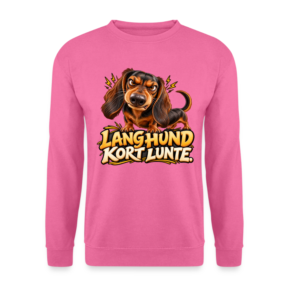CityShirts - Sweatshirt - Lang Hund – Kort Lunte - CS026 - pink