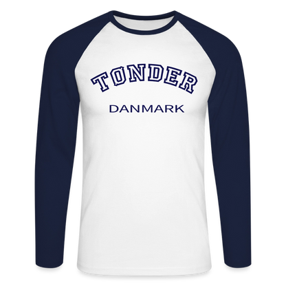 CityShirt - Baseball T-Shirt - Tønder - hvid/marineblå