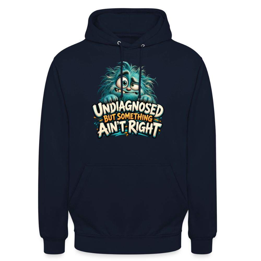 CityShirts - Hoodie - Undiagnosed – But something ain’t right - CS005 - marineblå
