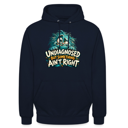 CityShirts - Hoodie - Undiagnosed – But something ain’t right - CS005 - marineblå