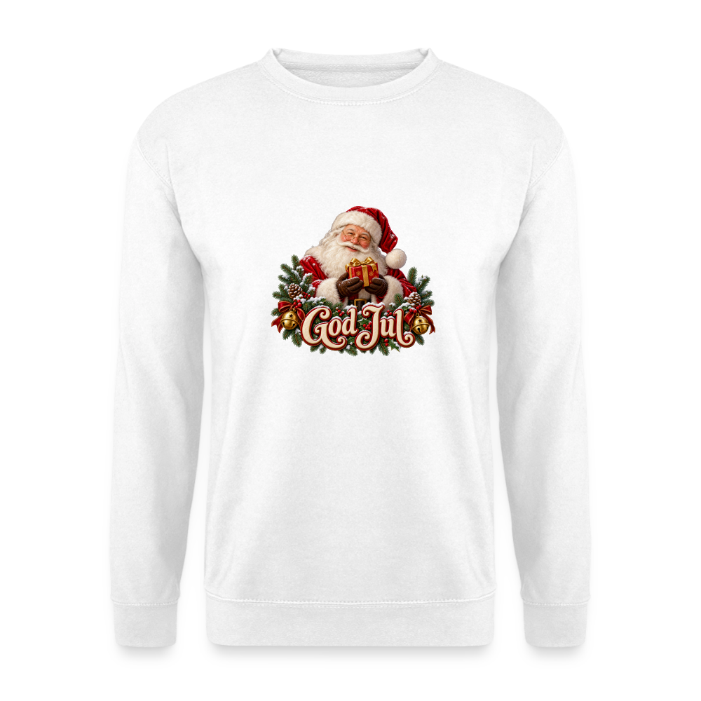 CityShirts - Sweatshirt - God Jul – klassisk julemand - CS058 - hvid