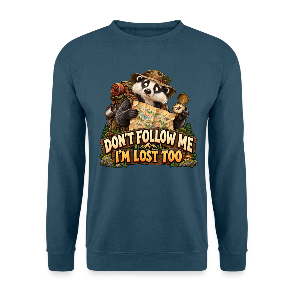 CityShirts - Sweatshirt - Don’t follow me – I’m lost too - CS019 - indigoblå