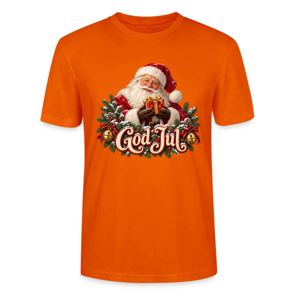 CityShirts - T-shirt - God Jul – klassisk julemand - CS058 - mørk orange
