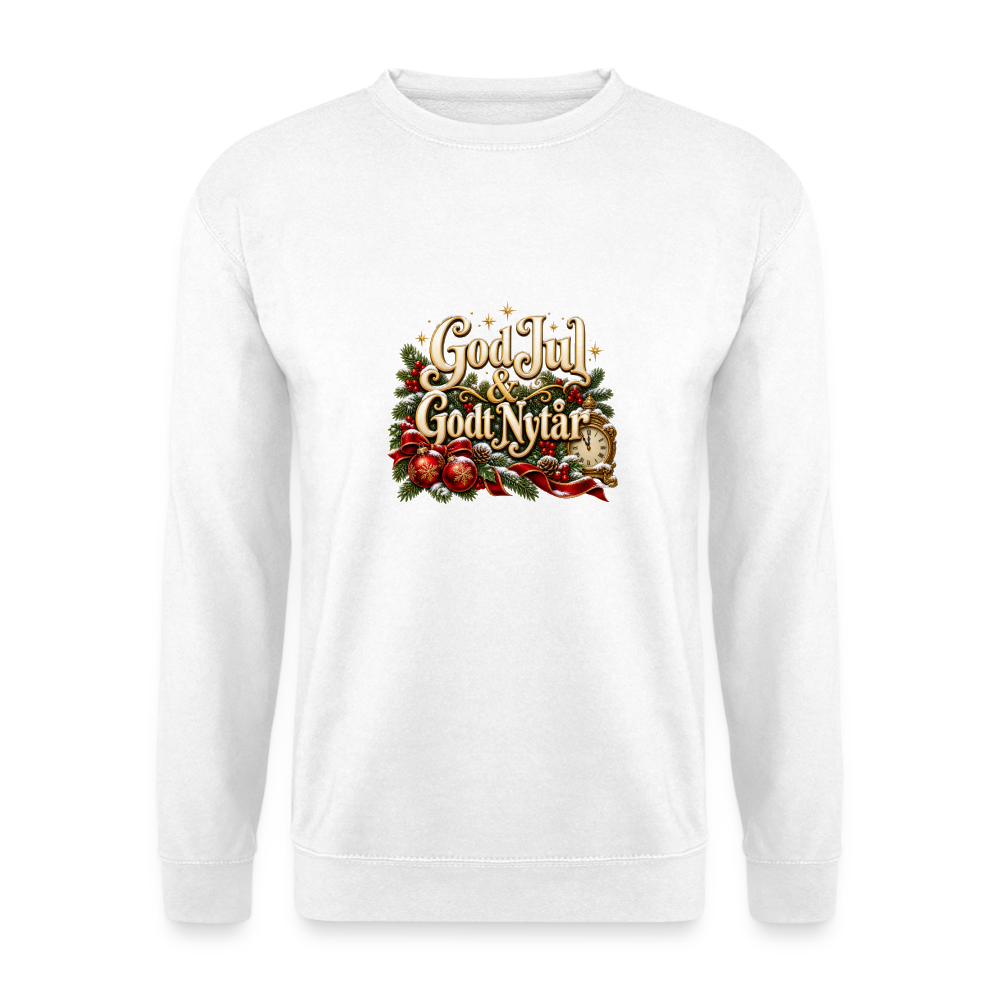 CityShirts - Sweatshirt - God Jul & Godt Nytår – jul og nytår - CS060 - hvid
