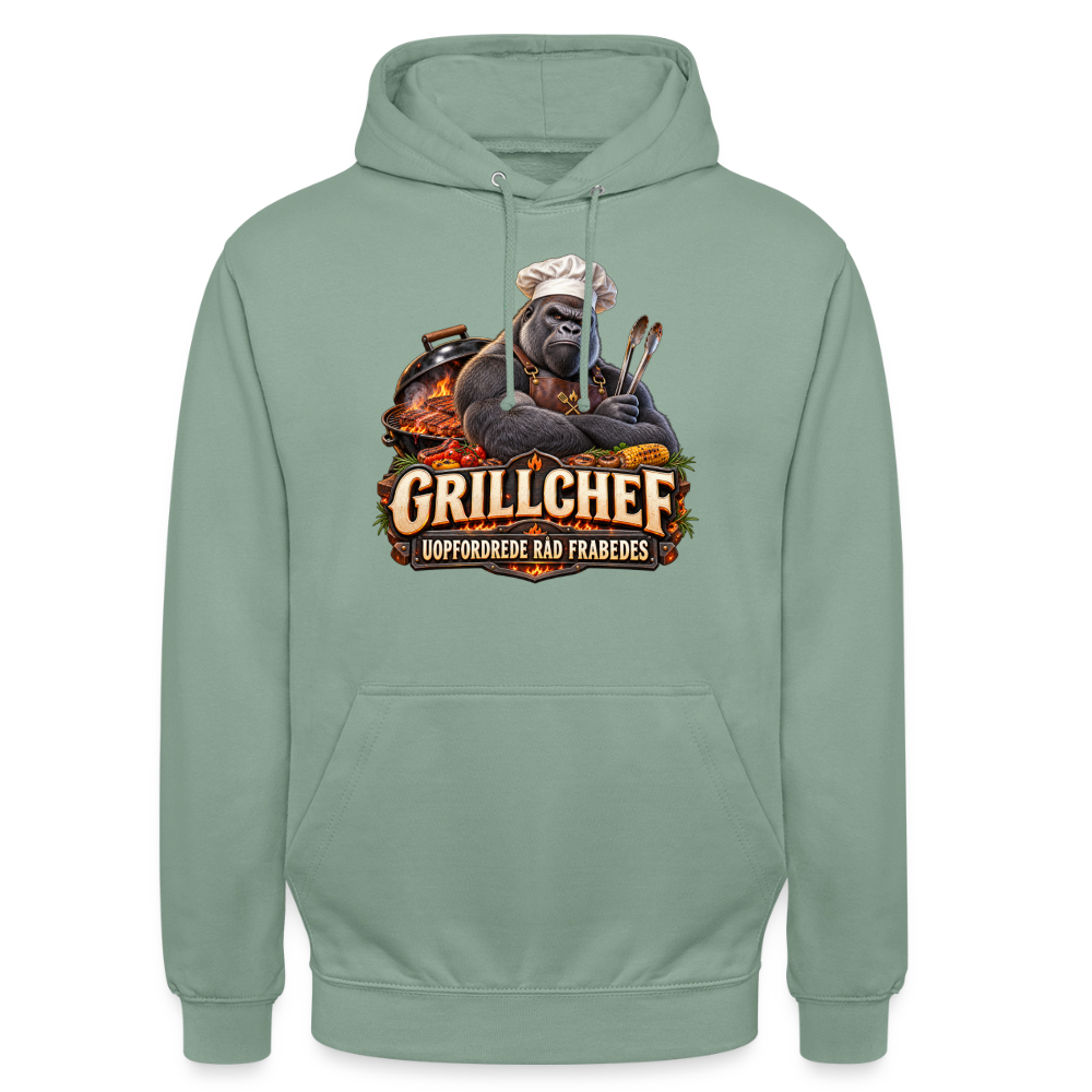 CityShirts - Hoodie - Grillchef – Uopfordrede råd frabedes - CS047 - grågrøn