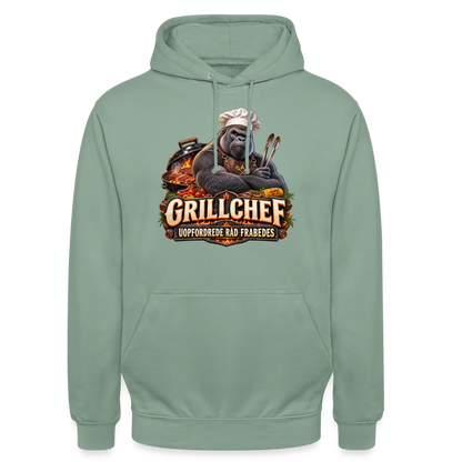 CityShirts - Hoodie - Grillchef – Uopfordrede råd frabedes - CS047 - grågrøn