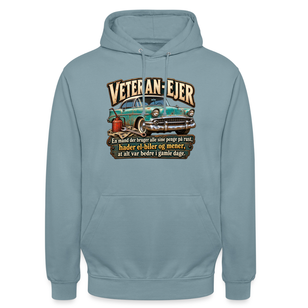 CityShirts - Hoodie - Veteran-ejer - CS017 - gråblå