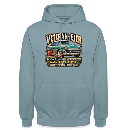 CityShirts - Hoodie - Veteran-ejer - CS017 - gråblå