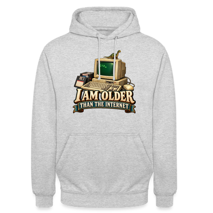 CityShirts - Hoodie - I am older than the internet - CS022 - lysegrå meleret