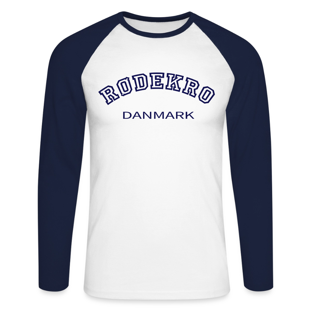 CityShirt - Baseball T-Shirt - Rødekro - hvid/marineblå