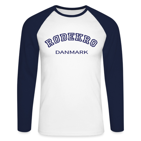 CityShirt - Baseball T-Shirt - Rødekro - hvid/marineblå