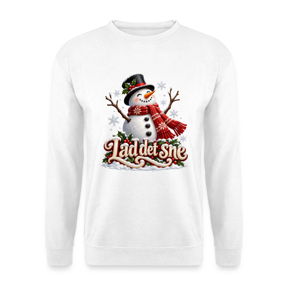 CityShirts - Sweatshirt - Lad det sne – snemand - CS064 - hvid