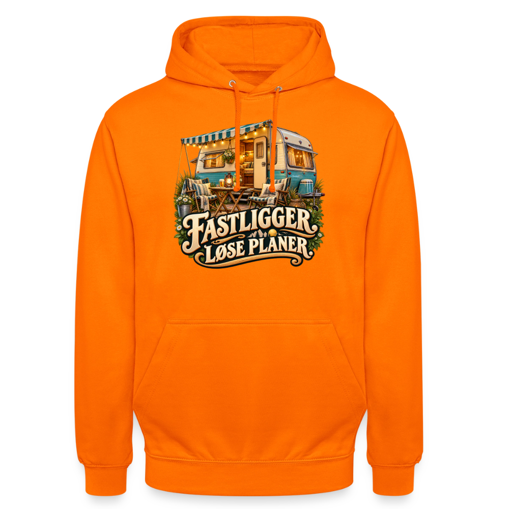 CityShirts - Hoodie - Fastligger. Løse planer. - CS031 - orange