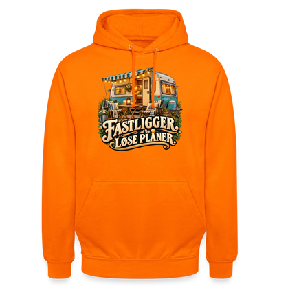 CityShirts - Hoodie - Fastligger. Løse planer. - CS031 - orange