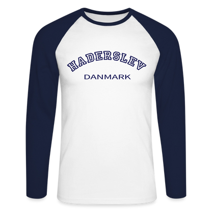 CityShirt - Baseball T-Shirt - Haderslev - hvid/marineblå