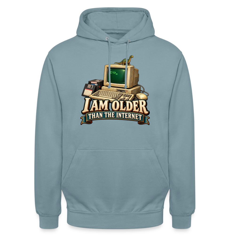CityShirts - Hoodie - I am older than the internet - CS022 - gråblå